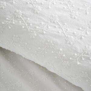 Bílé bavlněné povlečení na dvoulůžko 200x200 cm French Knot Jacquard – Bianca
