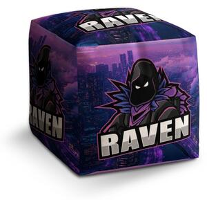 Sablio Taburet Cube FORTNITE RAVEN Steampunk město - 40x40x40 cm