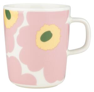 Marimekko Hrnek Oiva Unikko 0,25l, bílo-růžovo-žlutý