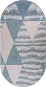 Modrý pratelný koberec 60x100 cm Oval – Vitaus