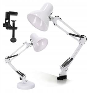 Stolní lampa Kobi bílá nastavitelná 60W E27