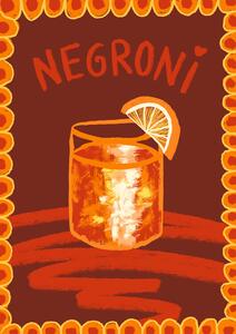 Ilustrace Cocktail Negroni, Studio Dolci