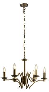 SEARCHLIGHT Mosazný lustr Ascot 41312-6AB