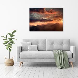 Foto obraz na plátně do obýváku Západ slunce hory oc-90609919