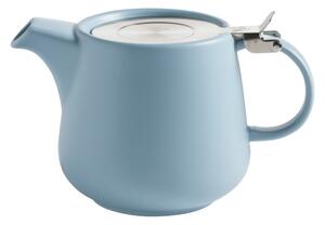 Modrá porcelánová čajová konvice se sítkem Maxwell & Williams Tint, 600 ml