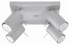 Stropní Svítidlo čtvercový SOLLUX LIGHTING 25 x 15 cm šedý