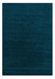 Tmavě modrý ručně tkaný vlněný koberec 160x230 cm Textured Wool Border – Flair Rugs