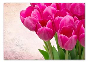 Foto-obraz fotografie na skle Růžové tulipány osh-90952565