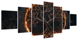 Obraz - Strom života v lávě I. (210x100 cm)