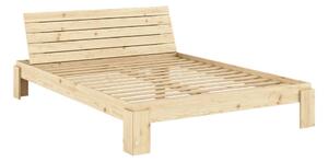 Dvoulůžková postel z borovicového dřeva s roštem v přírodní barvě 160x200 cm Layers – Karup Design