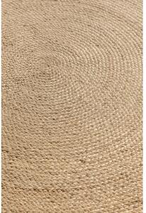 Oboustranný jutový kulatý koberec v přírodní barvě ø 200 cm Braided Ivory – Hanse Home