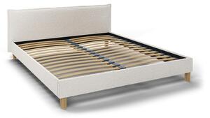 Krémová čalouněná dvoulůžková postel s roštem 180x200 cm Tina – Ropez
