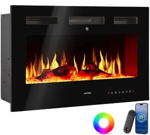 Tectake Elektrický nástěnný krb - 12.00 x 91.50 x 43.00 cm