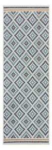 Žluto-modrý vnitřní a venkovní koberec 80x230 cm Zia Trellis – Flair Rugs