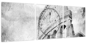 Obraz - Vintage pohlednice města N⁰1 (s hodinami) (90x30 cm)