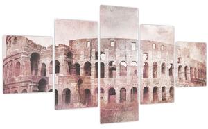 Obraz - Vintage pohlednice města N⁰2 (125x70 cm)