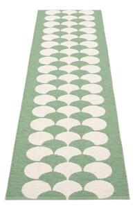 Zeleno-krémový vnitřní a venkovní běhoun 70x250 cm Poppy Oregano – Pappelina
