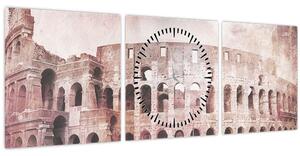 Obraz - Vintage pohlednice města N⁰2 (s hodinami) (90x30 cm)