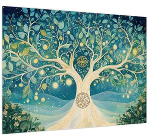 Obraz - Magický strom se spirálami (70x50 cm)