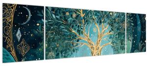 Obraz - Strom života ve vesmíru (170x50 cm)