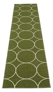 Tmavě zelený vnitřní a venkovní běhoun 70x300 cm Boo Dark Olive – Pappelina