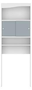 Šedo-bílá skříňka nad pračku/WC 64x177 cm Wave – TemaHome