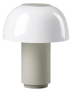 Šedá hliníková LED stmívatelná stolní lampa (výška 22 cm) Harvest – Zone