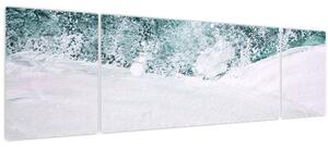 Obraz - Tyrkysová abstrakce (170x50 cm)