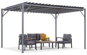 Antracitová terasová pergola Tasos 3x6m Garden Point