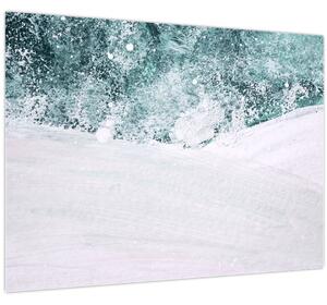 Obraz - Tyrkysová abstrakce (70x50 cm)