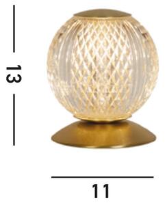 Stolní lampa Allure mosazná barva, ocel, akryl