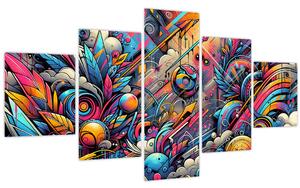 Obraz - Pestrobarevné graffiti (125x70 cm)