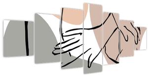 Obraz - Woman body line art N⁰2 (210x100 cm)