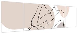 Obraz - Woman body line art N⁰1 (170x50 cm)