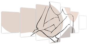 Obraz - Woman body line art N⁰1 (210x100 cm)
