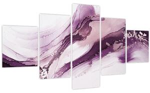 Obraz - Purple fluid art (125x70 cm)