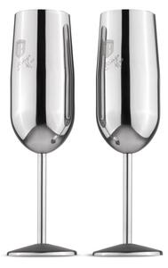 Sklenice na šampaňské sada 2 ks 260 ml Silver