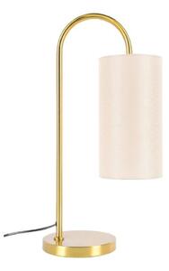 ACA Lighting stolní lampa ZORAN mosazný kov béžové textilní stínítko 1xE27 MT240718