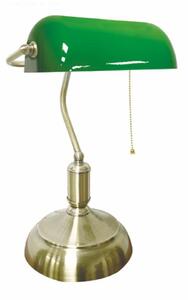 ACA Lighting stolní lampa PRESTIGE 1xE27 zelené sklo, patinovaná mosaz, kov SF2007GR