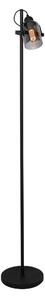 Stojací lampa Fumoso, výška 143 cm, černá/kouřově šedá