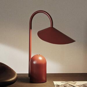 FermLiving LED dobíjecí stolní lampa Arum, červená, stmívatelná, IP44