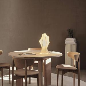 FermLiving stolní lampa Dea, železo, rouno, bílá, výška 42 cm