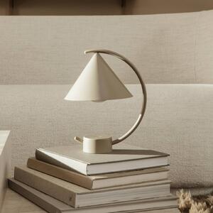 FermLIVING LED dobíjecí stolní lampa Meridian, béžová, stmívatelná