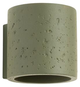 Sollux Lighting Nástěnná lampa ORBIS betonová olivově zelená