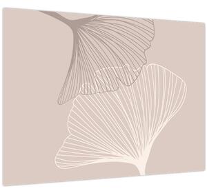 Obraz - Béžové listy N⁰2 (70x50 cm)