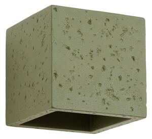 Sollux Lighting Nástěnná lampa QUAD betonová olivově zelená