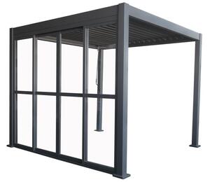 Lagos 3x3 volně stojící pergola s dveřmi na jedné straně Garden Point antracitová