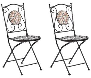 Sada 2 kovových zahradních židlí černá CASARIO