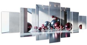 Obraz - 3D prostor s koulemi II. (210x100 cm)