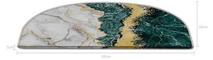 Nášlapy na schody v sadě 16 ks v petrolejovo-krémové barvě 20x65 cm Golden Marble – Vitaus